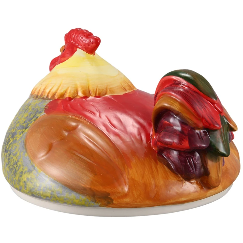 

Iron Egg Storage Basket Snack Fruit Basket Collection Rooster Ornaments Decoration Kitchen Accessories,Color Rooster
