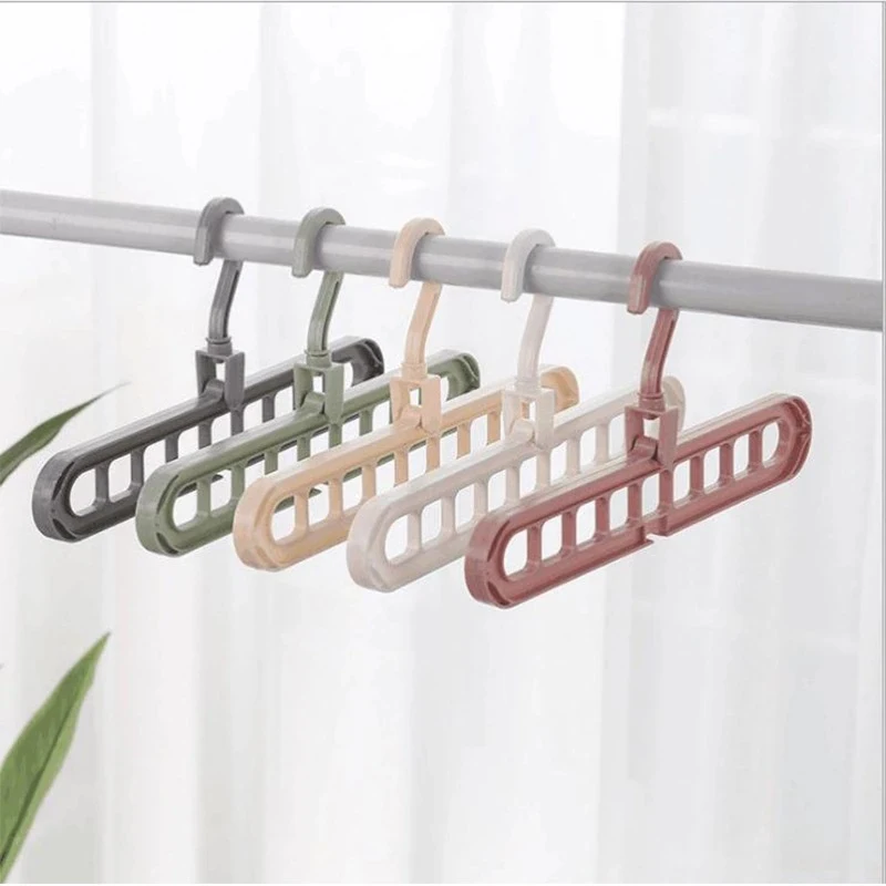 

Multi-function Clothes Rack 9 Holes Rotating Clothes Hanger Foldable Closet Organizer Space Saving Wardrobe Clothes Drying Rack