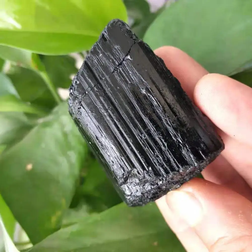 Натуральный черный турмалин хрустальный камень оригинал 80 90 г|Камни| |