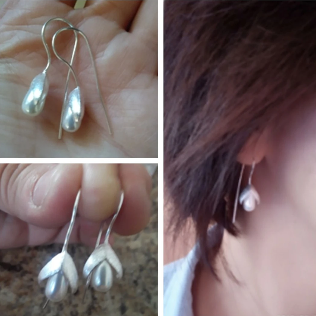 Серьги-подвески Kinitial с пресноводным жемчугом женские серьги имитацией белого