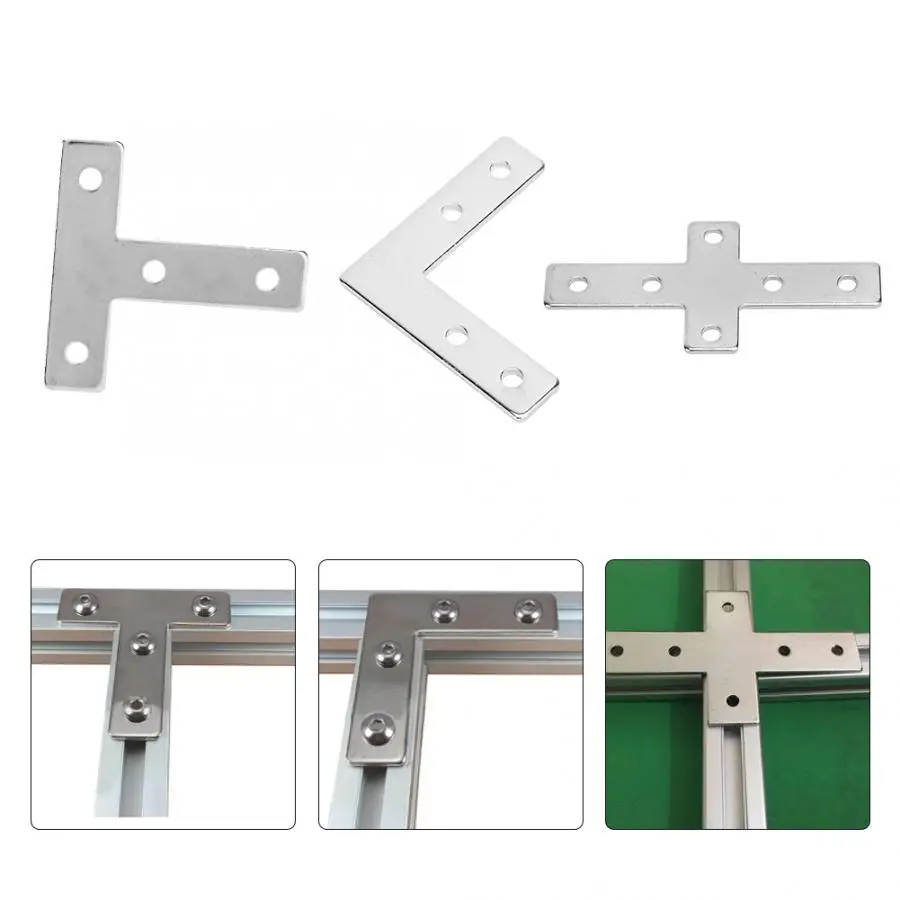 10 шт. алюминиевые профили Соединительная пластина из углеродистой стали