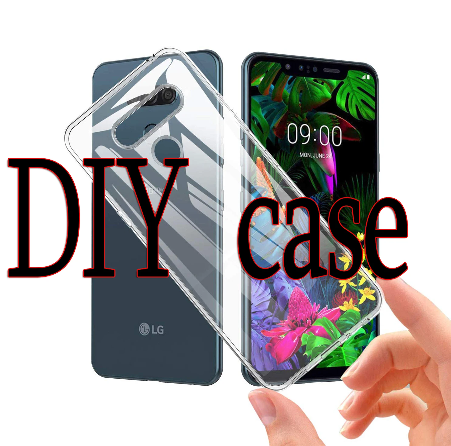 

DIY Custom Transparent shell for LG W30 W10 V50S V50 V40 V30 K50S K40S K30 K20 Q60 Q9 Q8 Q7 Q6 G8 G8X G7 G6 G5 ThinQ Phone Case