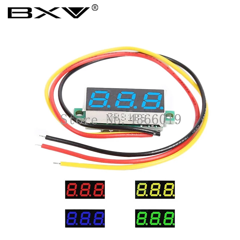 Мини светодиодный цифровой измеритель вольтметр постоянного тока 4-30 в 0 28 дюйма 3