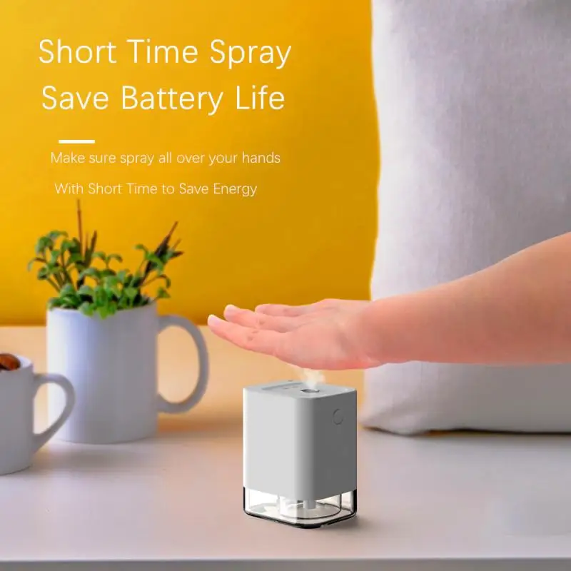 

Automatic Alcohol Sanitizer Dispenser Infrared Induction Touchless Spray Soap Dispenser USB Nanoscale Microporous Atomization