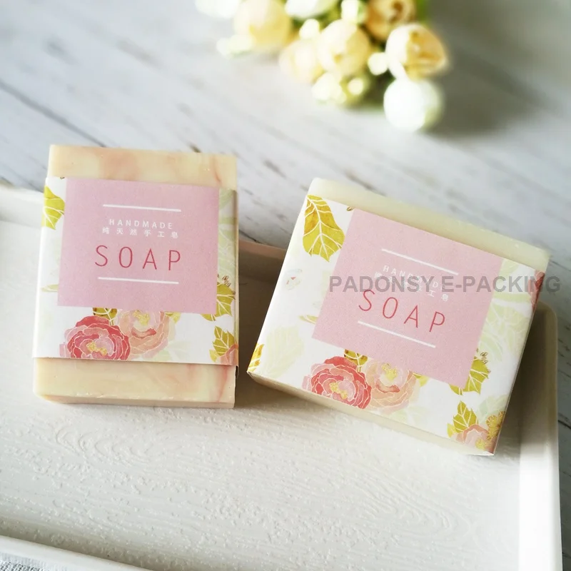 Элегантная упаковка для мыла с принтом розы упаковочная бумага ручной работы