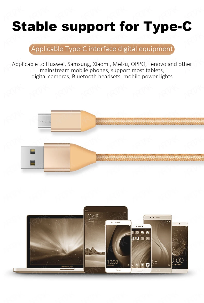 ARTAK usb кабель type c кабель usb c usb type c провод для быстрой зарядки для зарядки телефона для xiaomi 9 A2 note 7 k20 s9 plus 5A 6