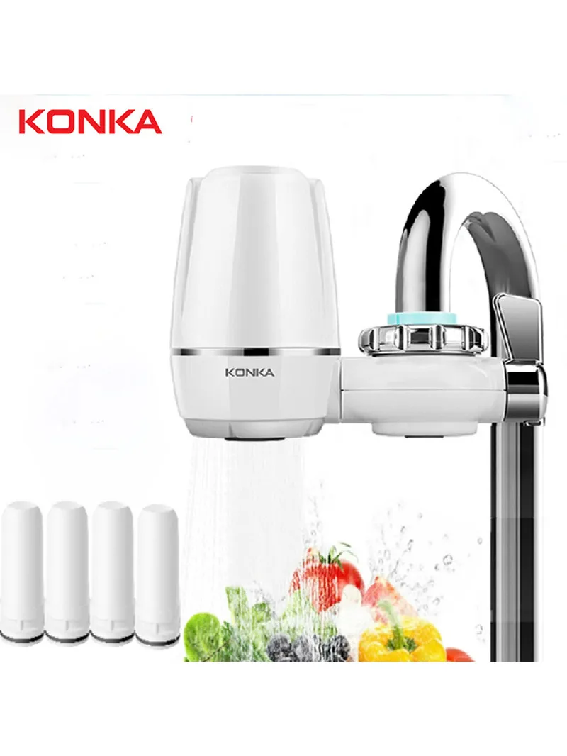 

KONKA Mini Tap Water Purifier Kitchen Faucet Washable Ceramic Percolator Water Filter Filtro Rust Bacteria Removal Replacement
