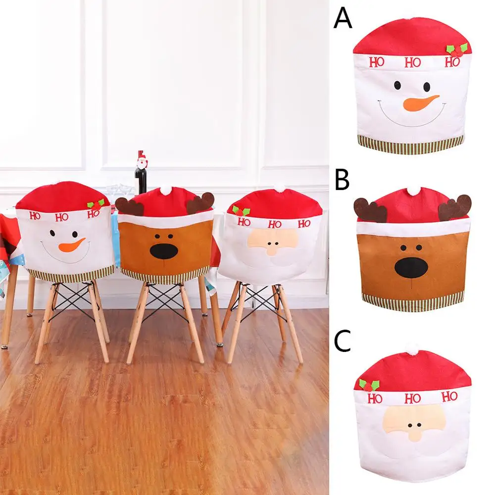 Кухонный стол вышитый Лось рождественские покрытия для стула Праздник дома