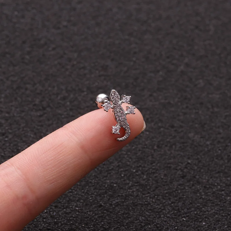 Sellsets 1Pc 16G Stainless Steel Cubic Zirconia Ear Cartilage Earring Helix Piercing Jewelry Tragus Rook Conch Screw Back Stud | Украшения
