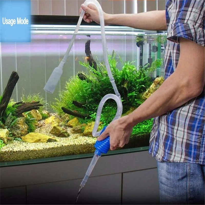 Полуавтоматическая очистка аквариума вакуумный очиститель воды гравий аквариум
