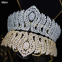 large full cubic zirconia cz tiaras and crowns for women tall wedding bride sweet 16 queen pageant heapieces hair accessories