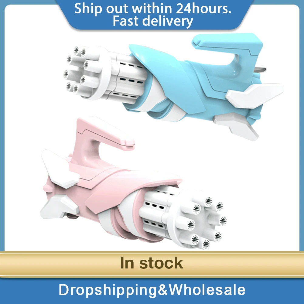 

Gatling Bubble Machine 8 Hole Bubble Gun Automatic Bubble Blower Outdoor Indoor Bubble Maker Electric Gatling Bubbles Machine