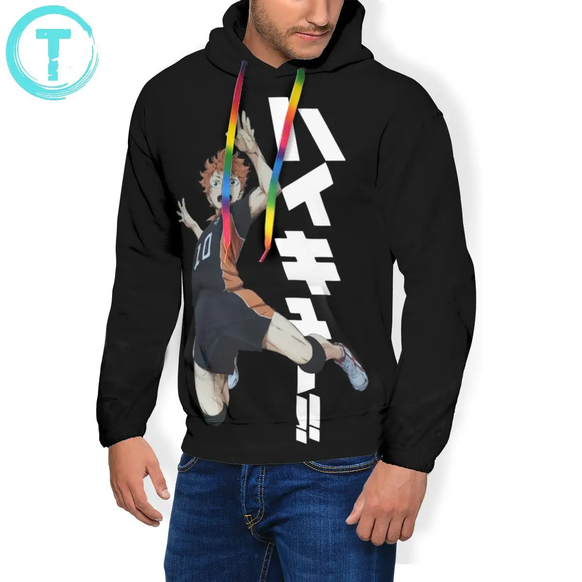 

Haikyu Hoodie Haikyuu Shoyo Hinata Hoodies Winter Long Pullover Hoodie Popular Grey Polyester XXL Hoodies
