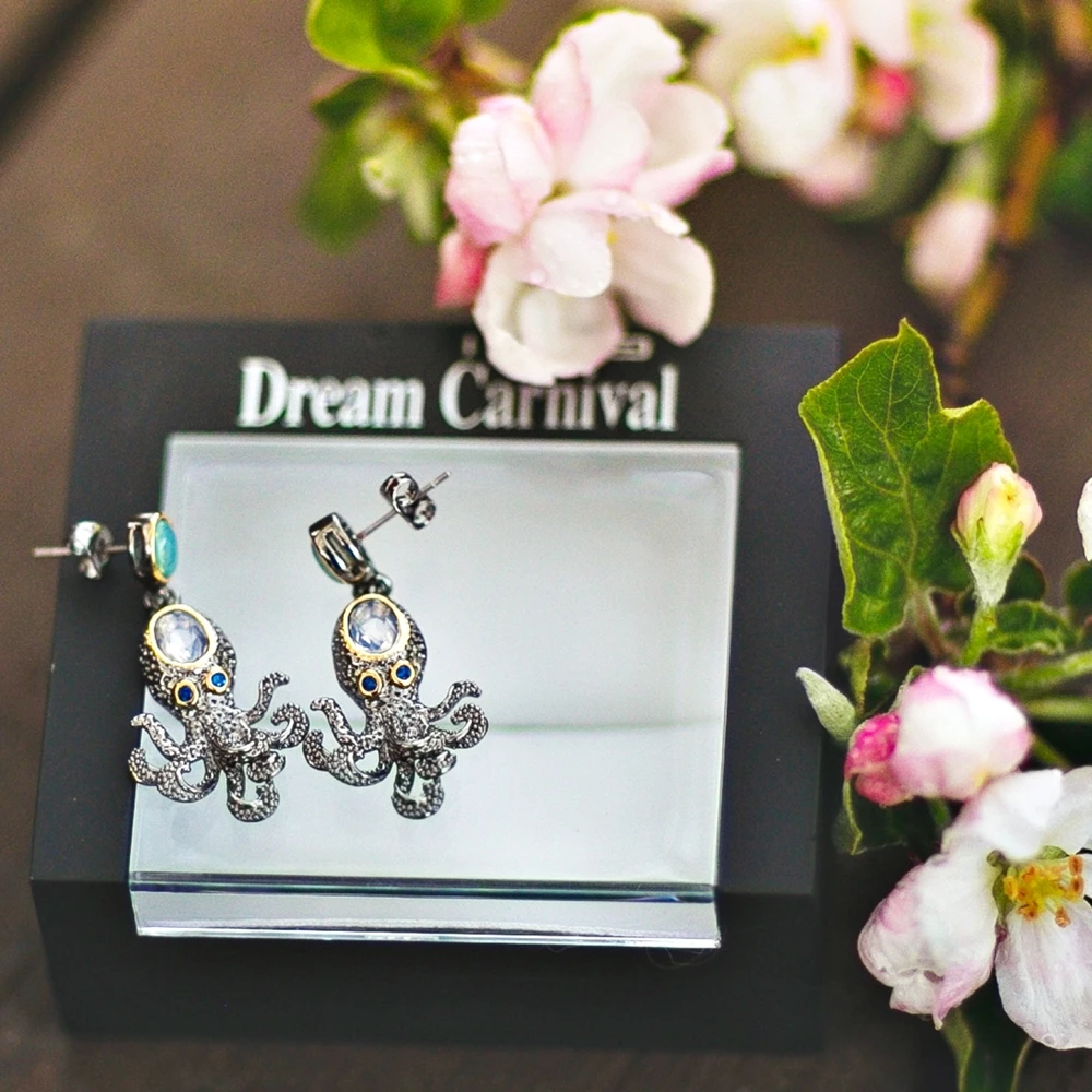 DreamCarnival 1989 Супер Новое поступление забавные висячие серьги с осьминогом для