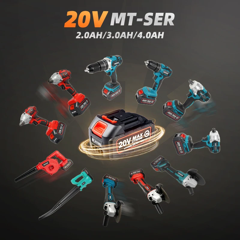 

WOSAI MT-Series Cordless Electric Blower Brushless Impact Drill Hammer /For 18V Makita Battery