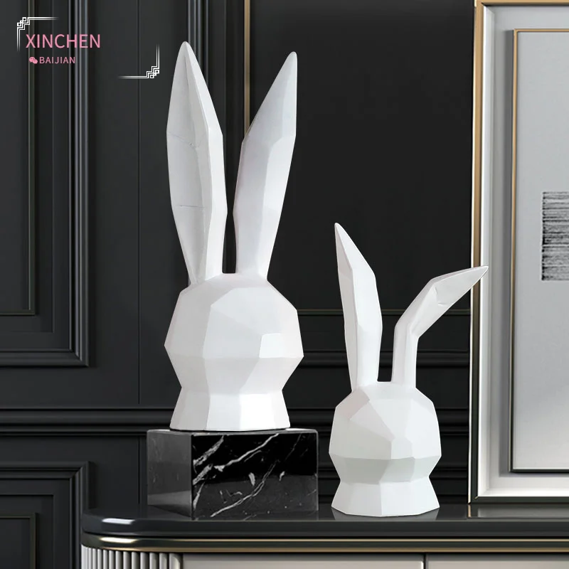 

Resin Decoration Nordic Rabbit Doll Art Living Room Decoration Bedroom Garden Accessories Home Decoration Sculpture Animal Doll