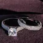 Женский комплект свадебных колец, кольцо цвета розового золота и серебра, обручальное кольцо, Подарок на годовщину, банкет, ювелирные изделия, R5030, 2020