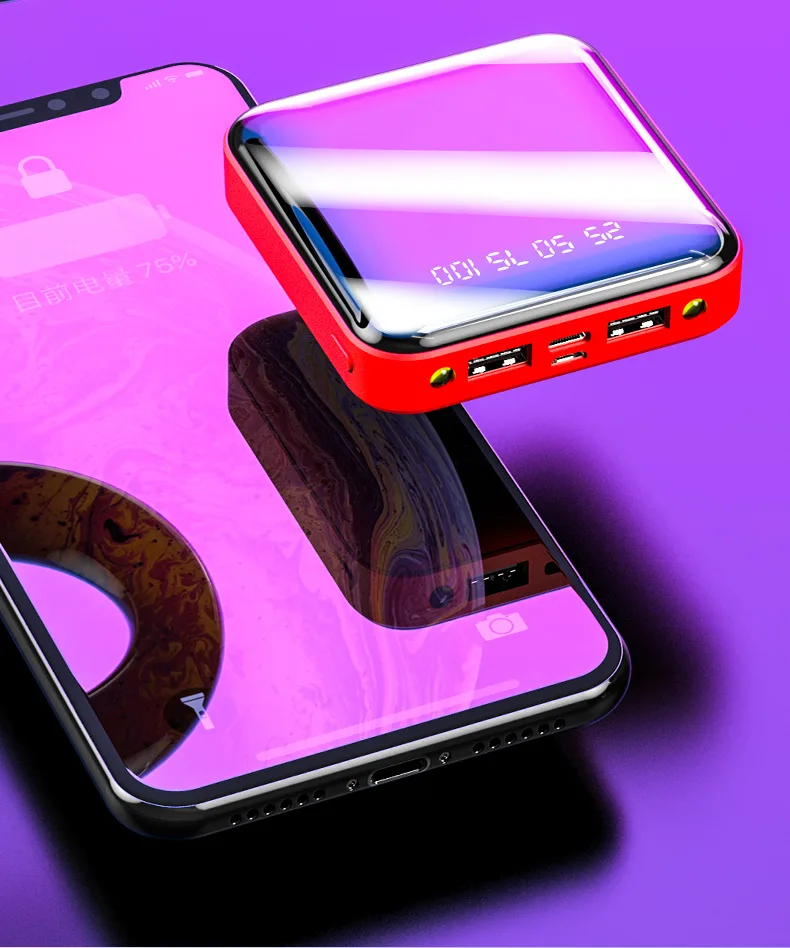 Внешний аккумулятор 10000 мАч для Xiaomi Mi 2 USB внешний аккумулятор портативное зарядное устройство Внешний аккумулятор для iPhone samsung huawei