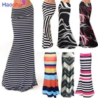 HAOOHU S-3XL Весенняя эластичная длинная юбка-карандаш с завышенной талией для женщин юбка-карандаш с принтом