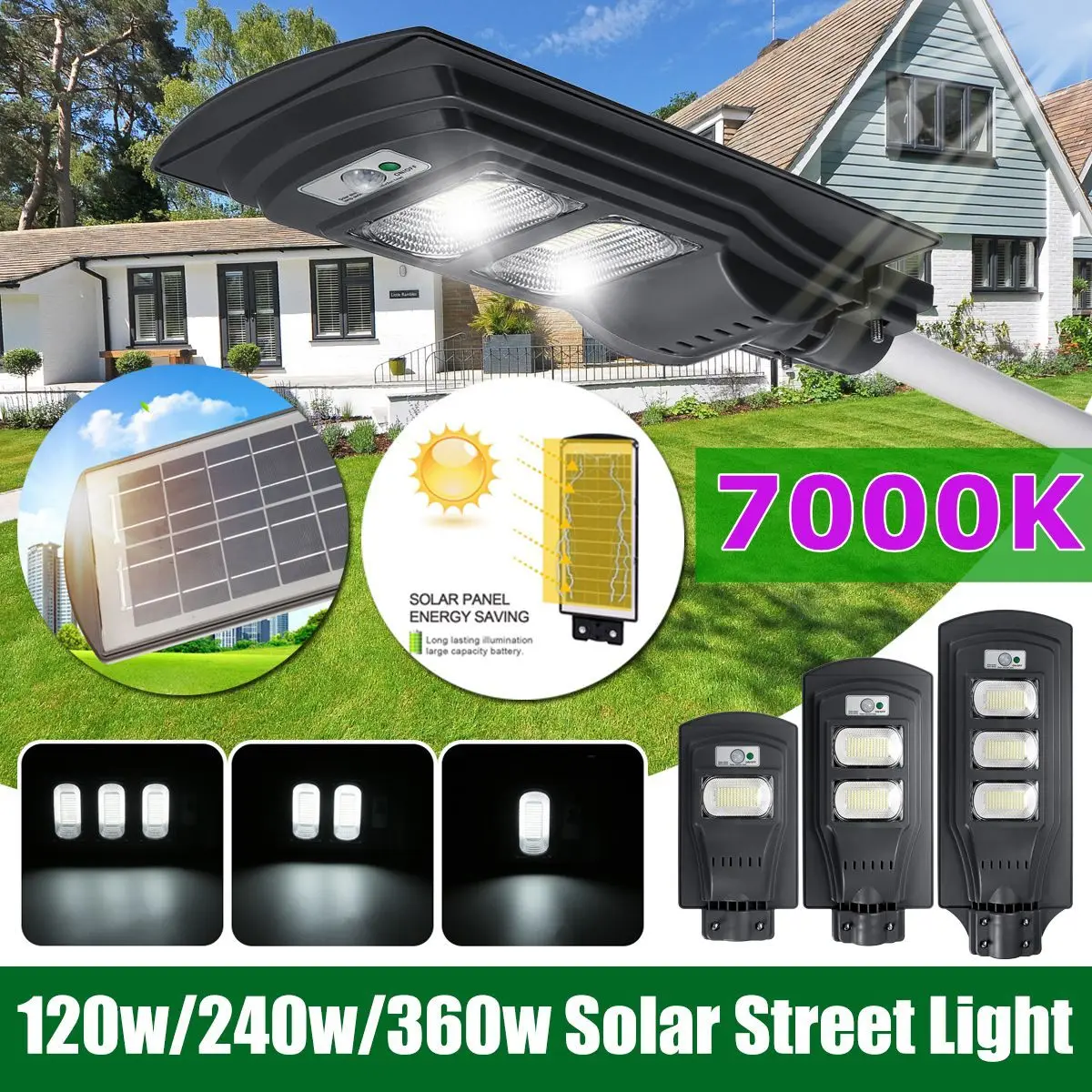 120W117 светодиодный/240 Вт светодиодный/234 360 светодиодов солнечный уличный фонарь от