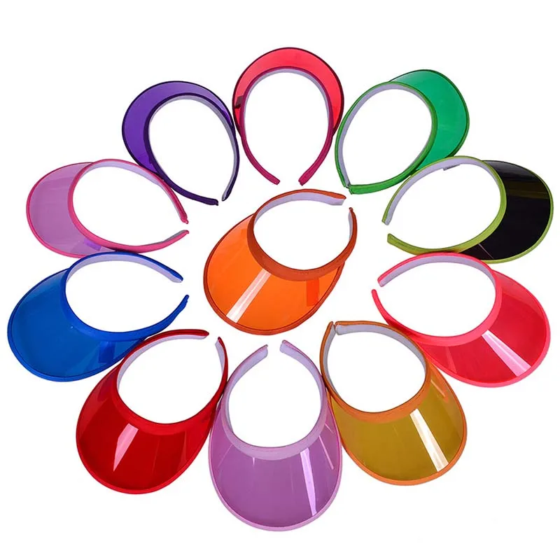 Козырёк от солнца прозрачная пластиковая шляпа карамельных цветов с защитой