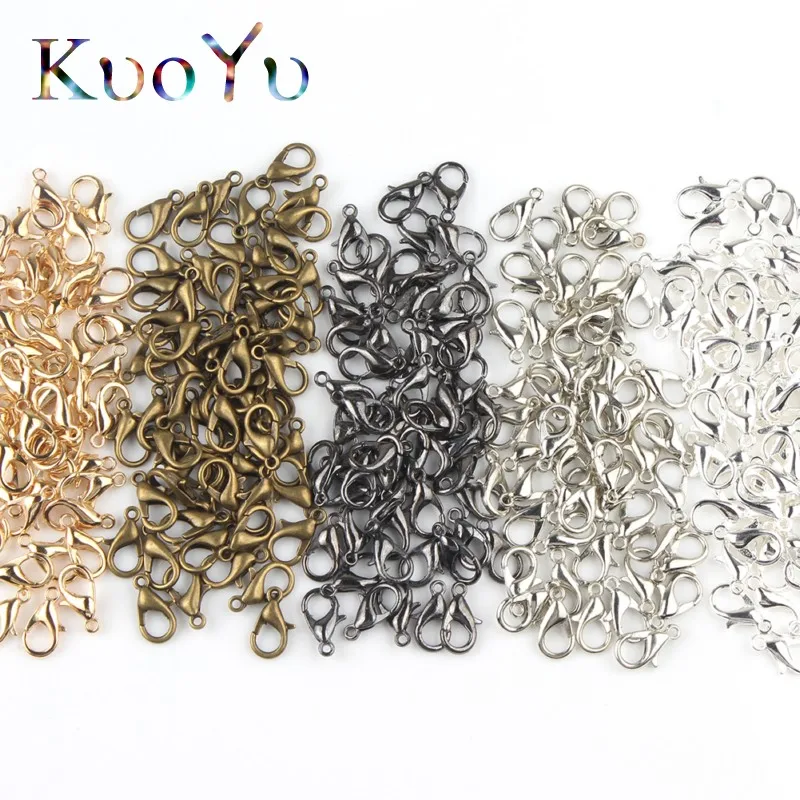 Застежки-карабины для браслетов серебристые золотистые черные металлические