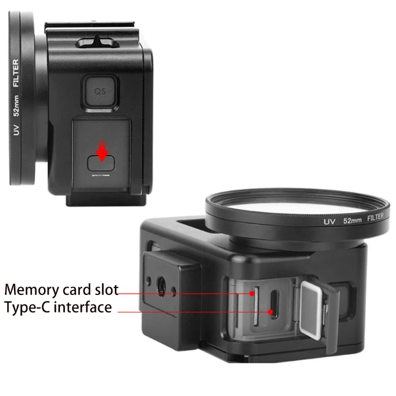 

Camera Housings cage for osmo Protective Housing Shell- Stabilizers Compatible with Microphone Adapter 53CC