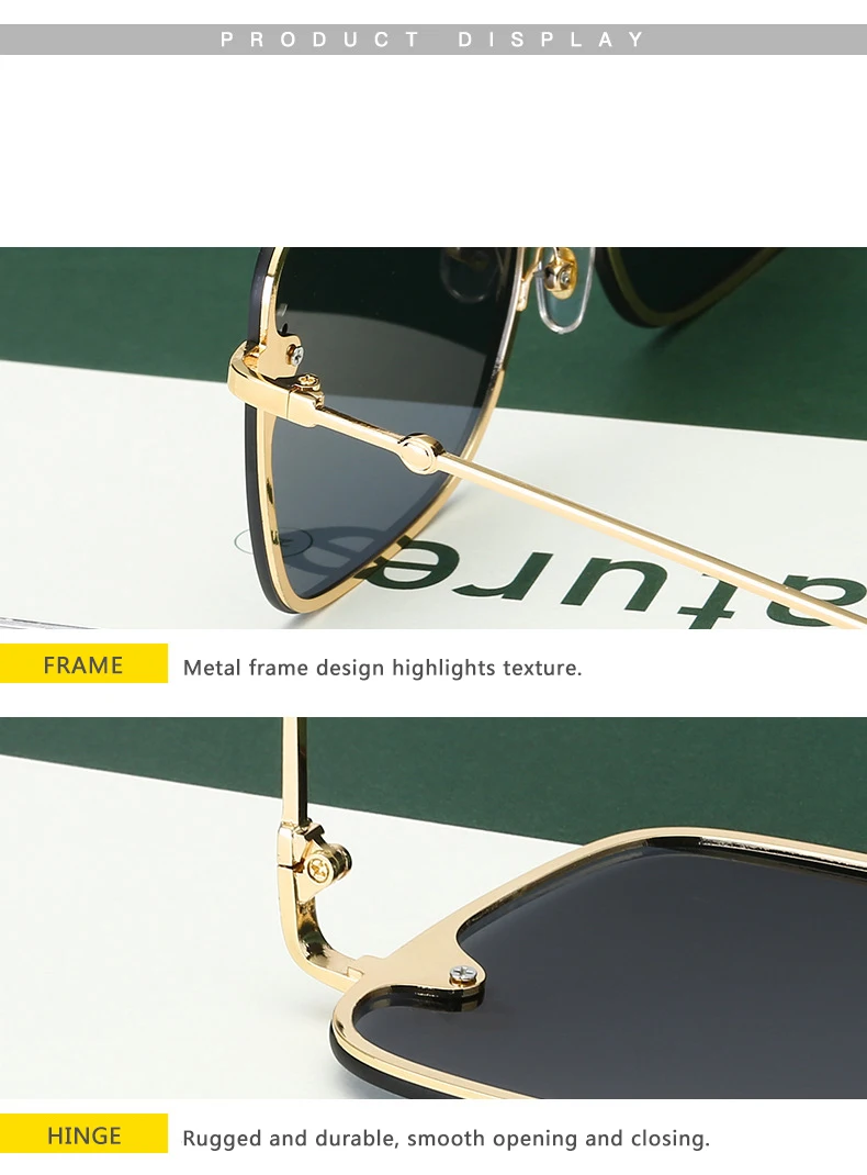 

2020 New Fashion Lady Oversize Rimless Square Bee Sunglasses Women Men Small Bee Glasses Gradient Sun Glasses Female UV400