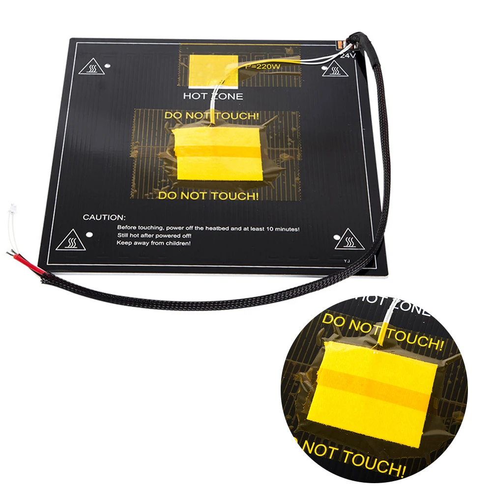 heat accessaries parts hot bed plate durable dc 24v 3d printer office sheet professional panel replacement practical for ender 3 free global shipping