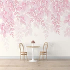 Настенная бумага на заказ, Современная ручная роспись в скандинавском стиле, Вишневое дерево, розовые цветы, настенная роспись, романтичный Декор для дома, 3D обои