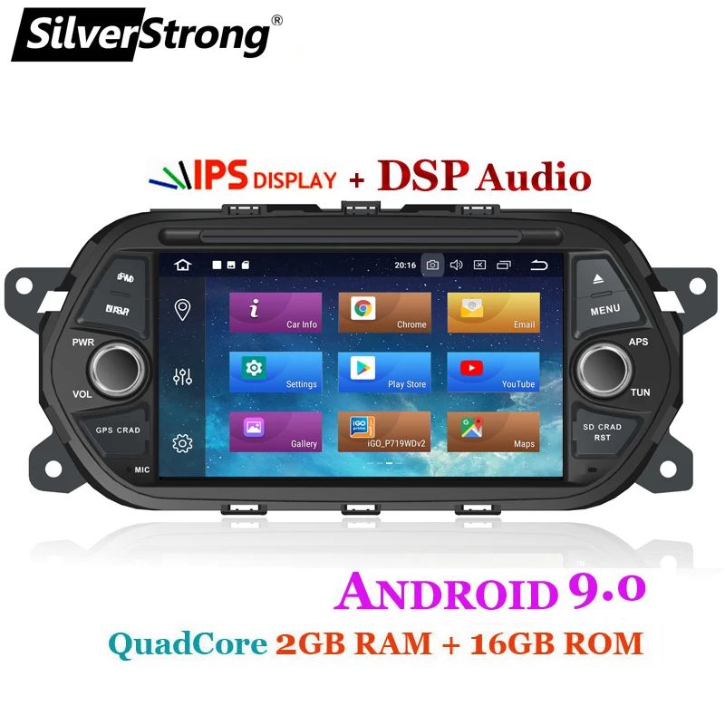SilverStrong " четырехъядерный Android 9,0 автомобильный DVD 1Din для Fiat Tipo Aegea Egea автомобильный мультимедийный плеер