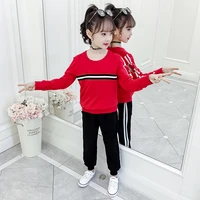 kids sport clothes girls stripe children clothes for girls long sleeve coatpants set girls clothing tracksuits 4 6 8 10 12 year