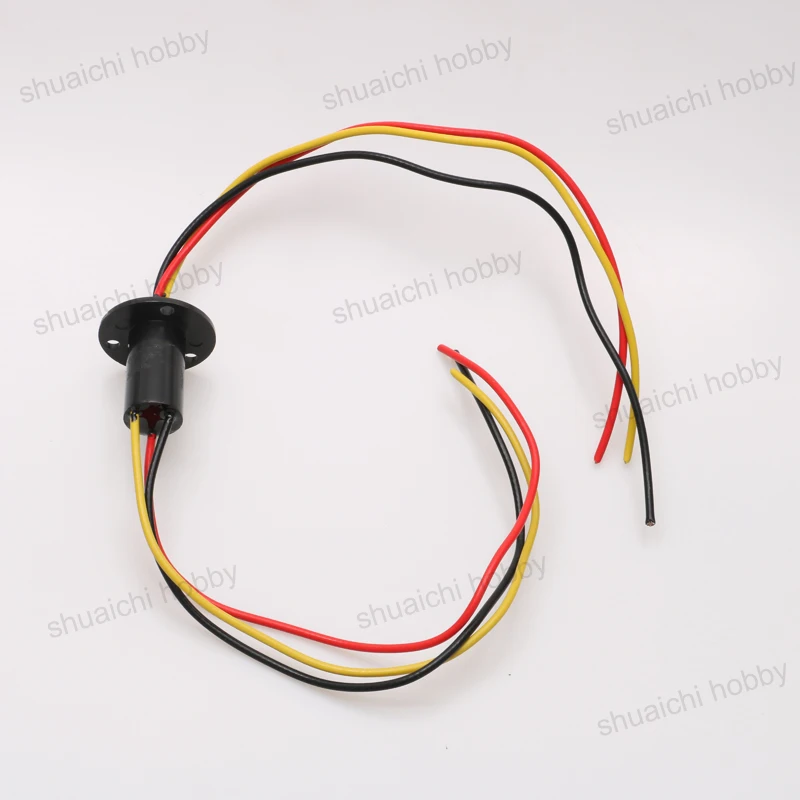 

1PC 3CH Wires Mini Capsule Conductive Slip Ring Dia.22mm 30A High Current Rotate Dining Table Slipring Electric Collecting Joint