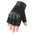 Перчатки мужские тактические, Военные боевые митенки без пальцев, противоскользящие резиновые защитные перчатки для спорта на открытом воздухе
