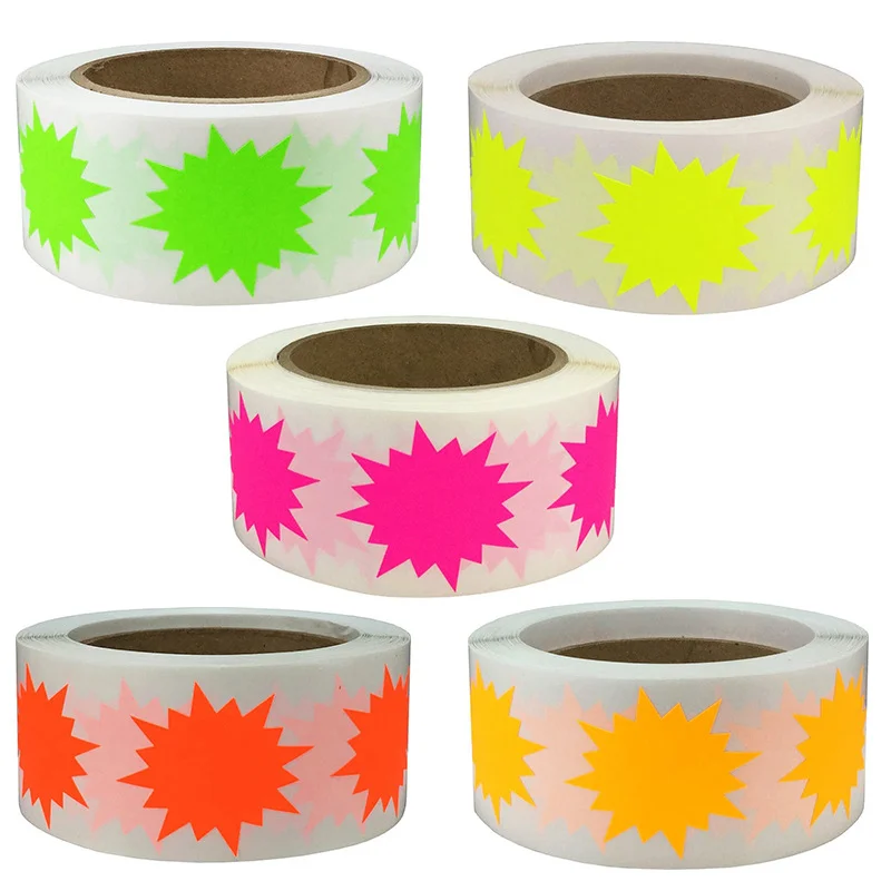 

500Pcs/Roll Chroma Label Color Code Dot Labels Stickers 1 Inch Color Code Point Label Green, Yellow, Stationery Stickers