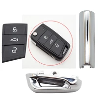 cocolockey shiny metal part key pad for vw gollf 7 mk7 for skoda octavia a7 for seat remote keyless auto metal part for golf mk7