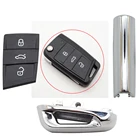 Металлическая накладка для ключей Cocolockey, блестящая, для Vw Gollf 7 MK7, Skoda Octavia A7, Seat Remote Keyless Auto, металлическая деталь для гольфа Mk7