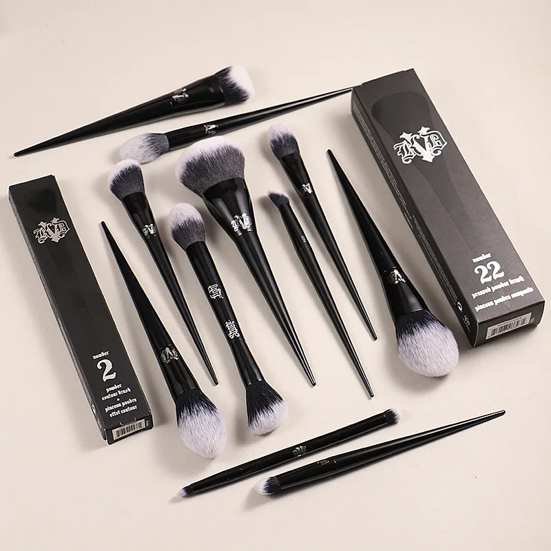 

10Pcs Makeup Brushes Set Cosmetic Foundation Powder Blush Eye Shadow Blending Concealer Beauty Kit Make Up Brush Tool Maquiagem