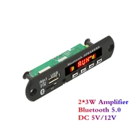 6w amplifier bluetooth 5 0 mp3 player decoder board car fm radio module support charging tf usb aux handsfree call rec