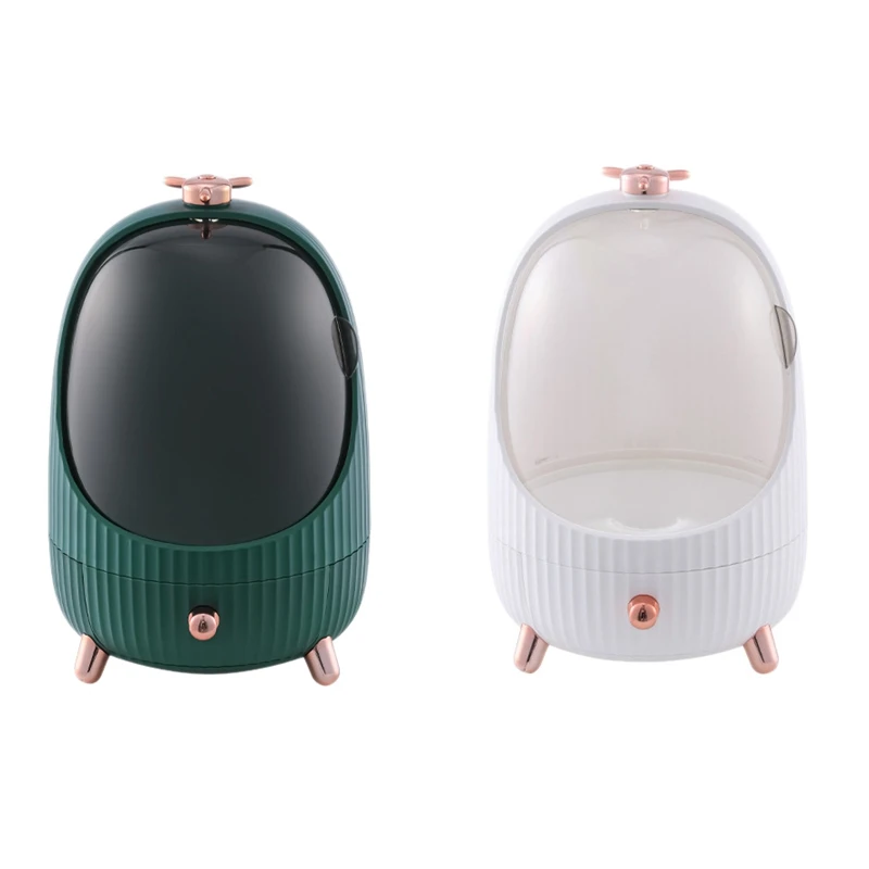 

Big Capacity Cosmetic Storage Box Jewelry Earring Ring Organizer Desktop Dustproof Drawer Type Cosmetic Case