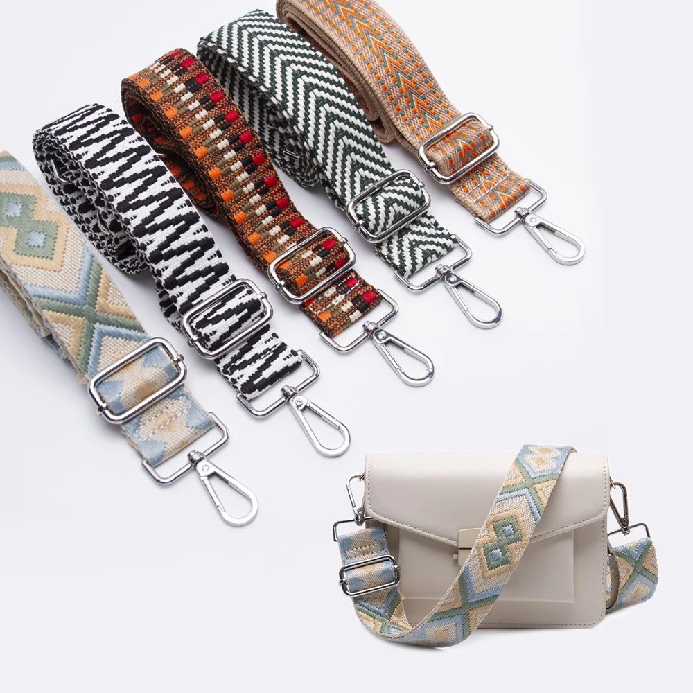 

Ellovado New Pattern Crossbody Bag Strap Women Handbag Part Adjustable Belt Shoulder Bag Replacement Strap Accessory for Bags