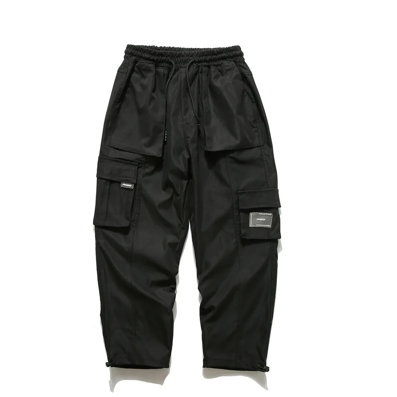 

Men's Three-dimensional Large Pocket Cargo Pants Men's Functional Wind Loose Straight Drawstring Drawstring Casual Pants