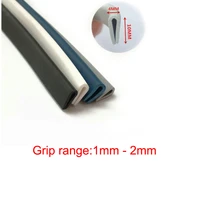 4 x 10mm u channel epdm metal edge trim strip glass edge guard rubber sealing strip weatherstrip car door protector