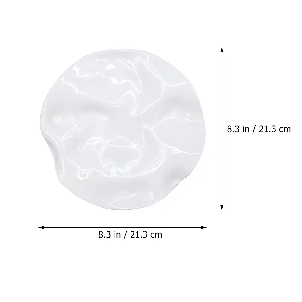 Creative Irregular Ceramic Tray Display Plate Dish French Restaurant Cake Egg Lotus Leaf Pastry Dessert | Дом и сад