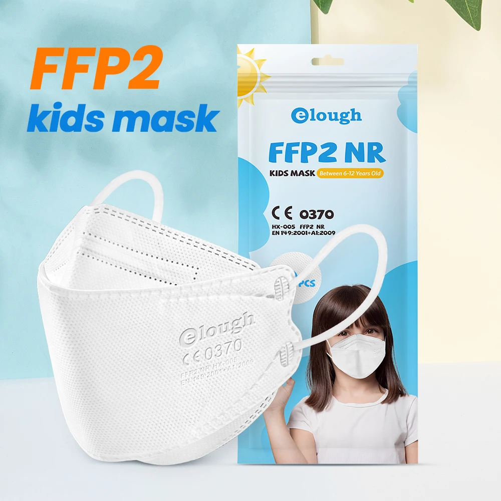 Elough FP2 маски для детей FFP2mask 6-12 лет Mascarilla Infantil FPP2 Homologada CE FFP2 Многоразовые Детские KN95