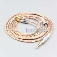 ln007173 silver plated occ shielding coaxial earphone cable for hifiman he560 he 350 he1000 v2 headphone 2 5mm pin