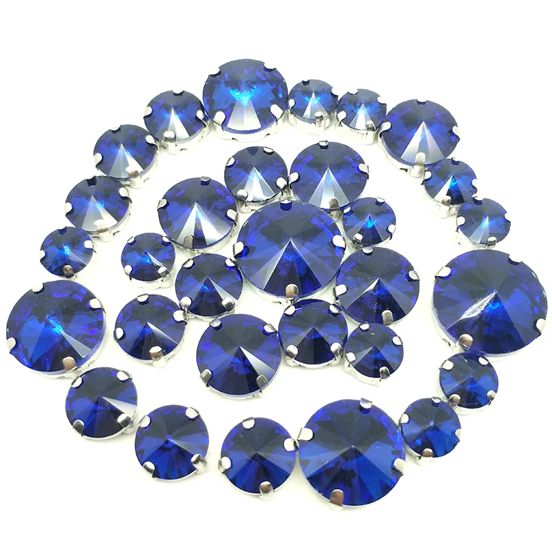 Стеклянные стеклянные стразы для шитья Satellite разные размеры 21 цвет 30 шт. 5