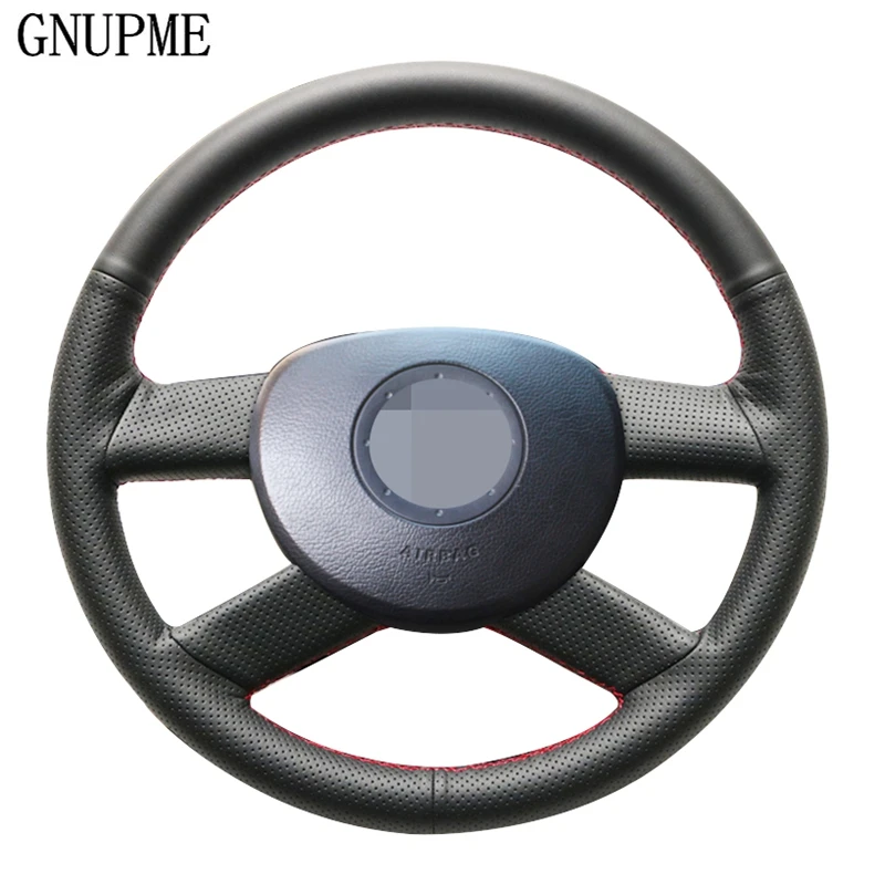 DIY ручной работы обувь черного цвета из натуральной кожи чехол рулевого колеса