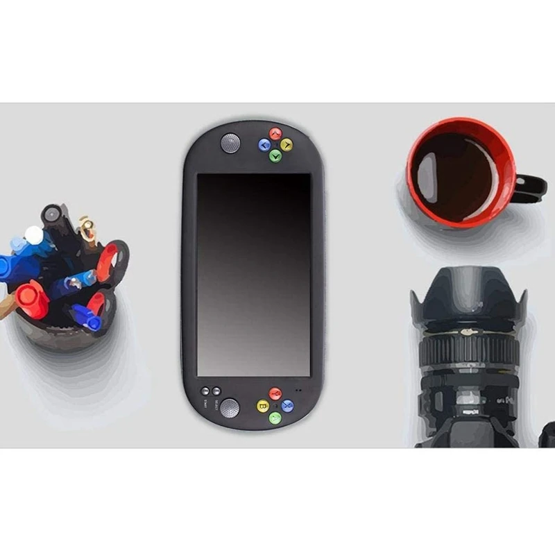 

Powkiddy 7 Inch Game Console Portable Retro Handheld for NeoGeo/FC/GB/GBC/GBA/CPS 8GB Retro Classic Video Game Player for Kids