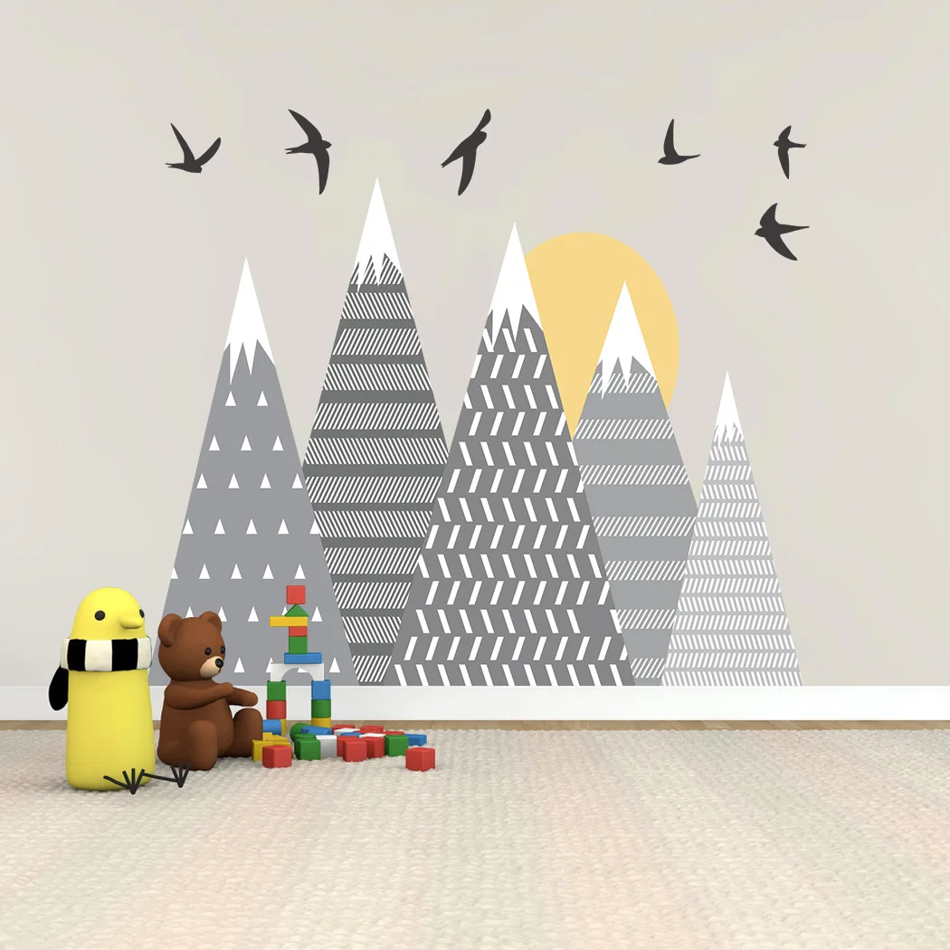

Lovely Gable Wall Sticker Nordic Style Living Room Room Decoration Children's Room Environmental Protection Decoration Sticker